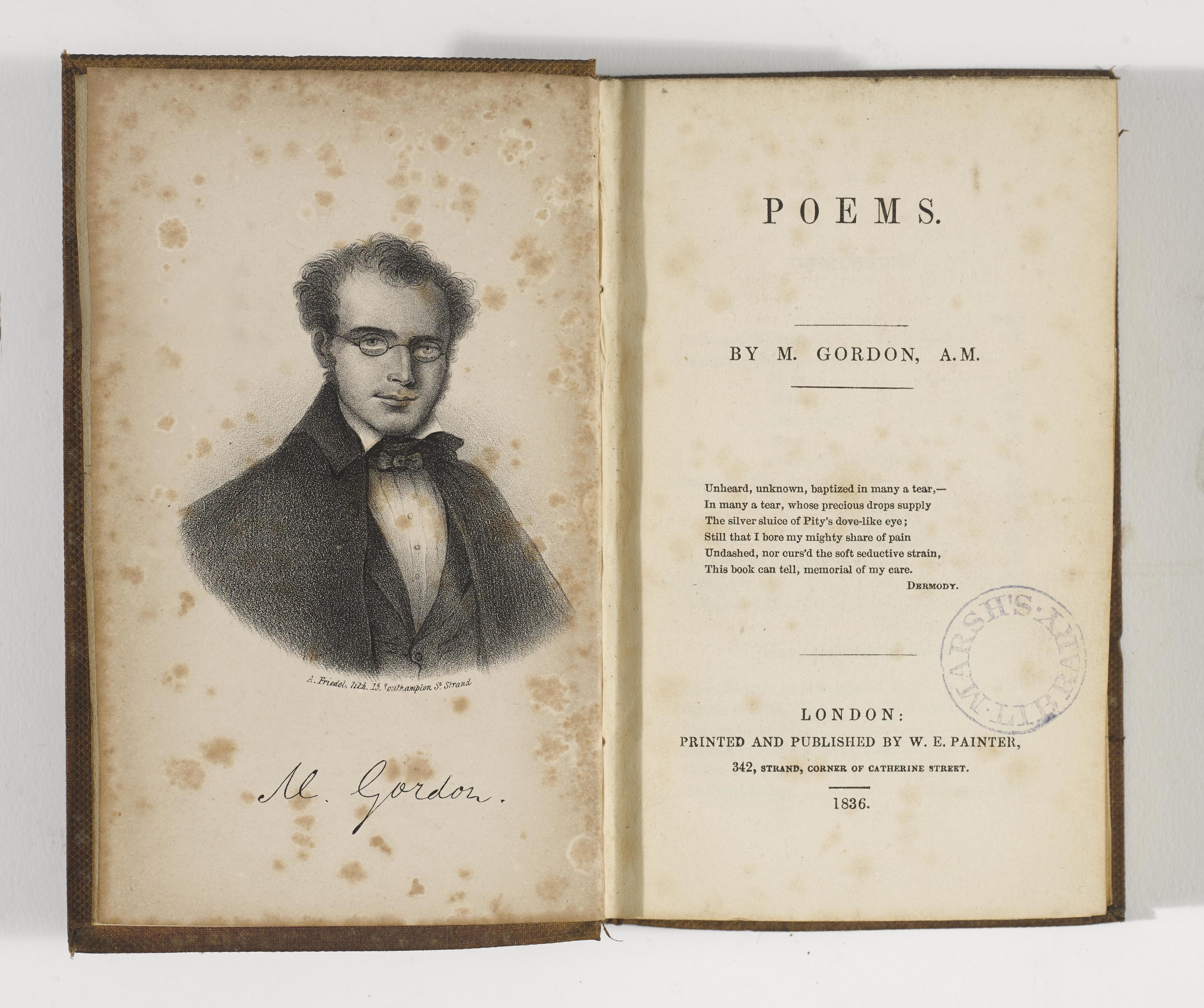 Gordon Poems 1836 Title Page.jpg