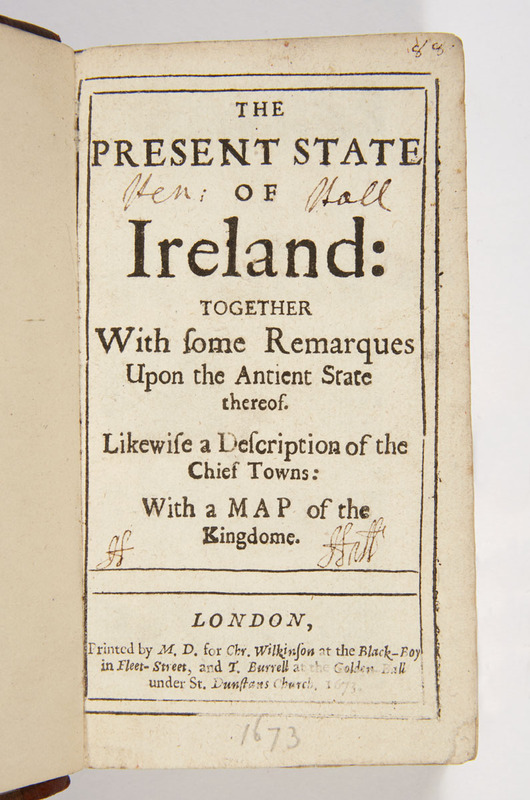 Title page of "The Present state of Ireland"