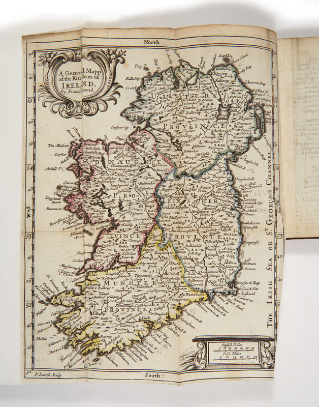Fold-out map of Ireland, highlighting the different provinces